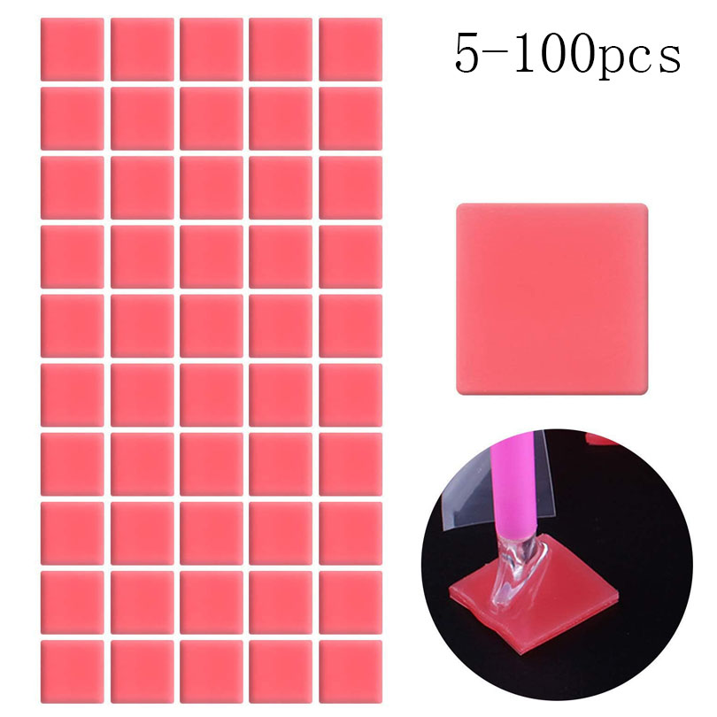 5-100pcs Diamond Painting Accessory Diamond Embroidery Glue Cross Stitch 2*2CM Dotting Glue Daimond Painting Wax Mud