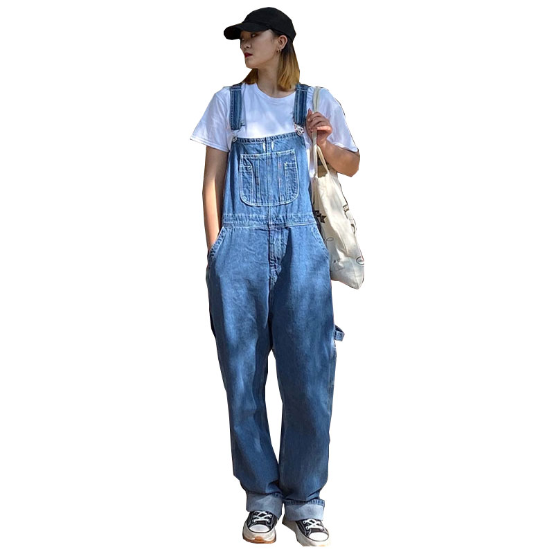 Women's Denim Overalls， Hip-hop tapered Overalls， Loose Casual Jumpsuits，  version of large size 26-48 50 Denim Overalls