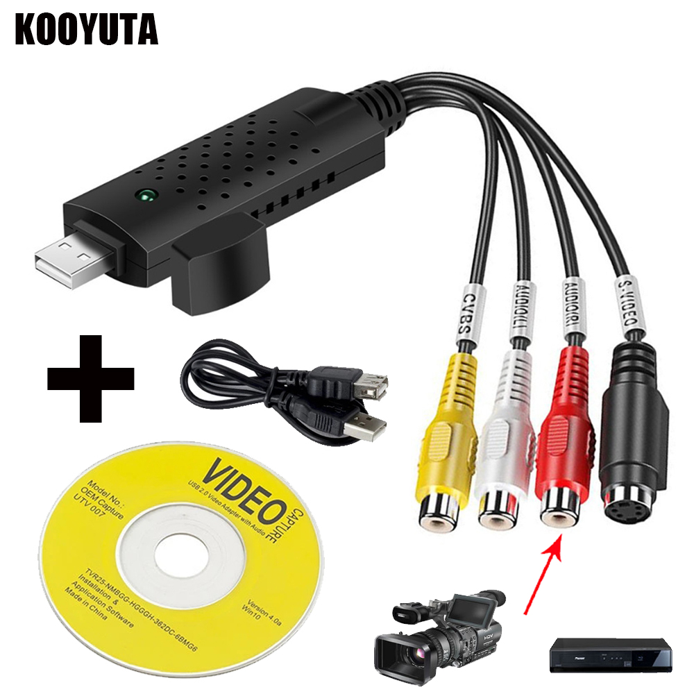 selling! Arrival USB 2.0 Easycap Capture 4 Channel Video TV DVD VHS Audio PC Capture Adapter Card TV Video DVR Converter