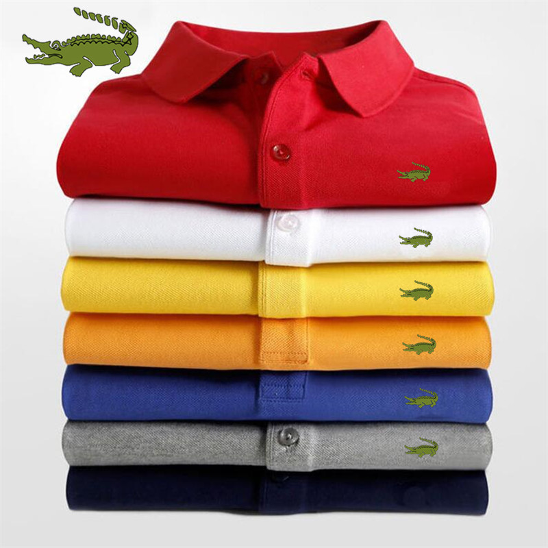  Summer Men's Lapel Polo Shirt  Embroidered Short Sleeve Casual Business  Slim Fit Polo Shirt for Men