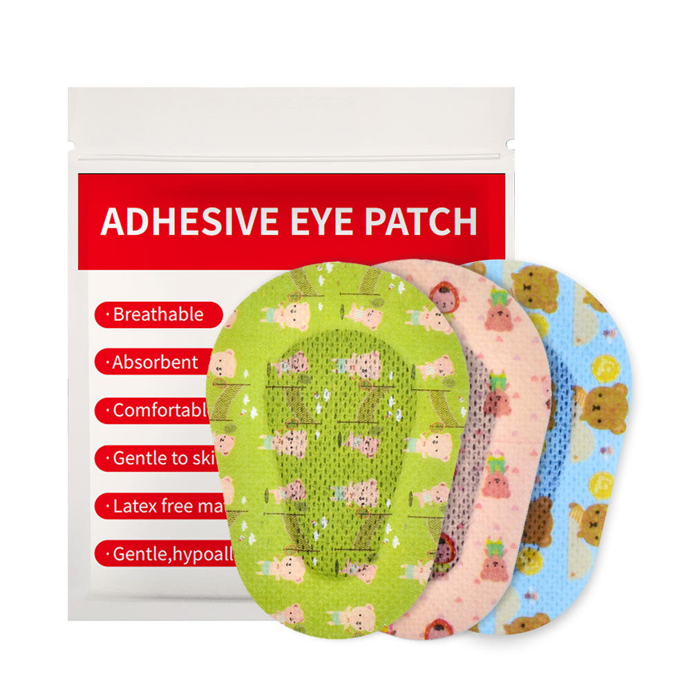 60Pcs Cute Adhesive Eye Patches Bandage for Kids Girls  with 3 Different Designs for Amblyopia， Lazy Eye Protect Eyesight