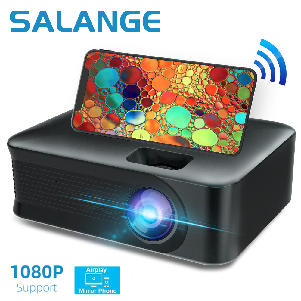 Salange Mini projector A30 LED Video Home Theater Wifi Sync Display Portable Proyector for iPad Smartphone Outdoor Movie Beamer