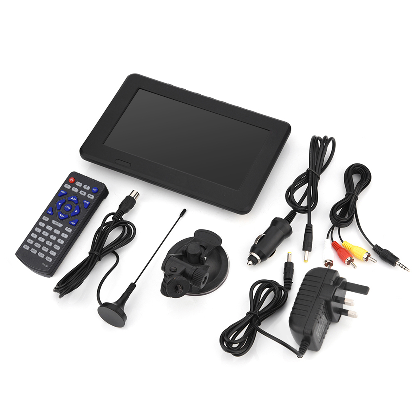 LEADSTAR 7inch DT-T2 16:9 HD Digital Analog Portable TV Color Television Player for Home Car for UK Plug