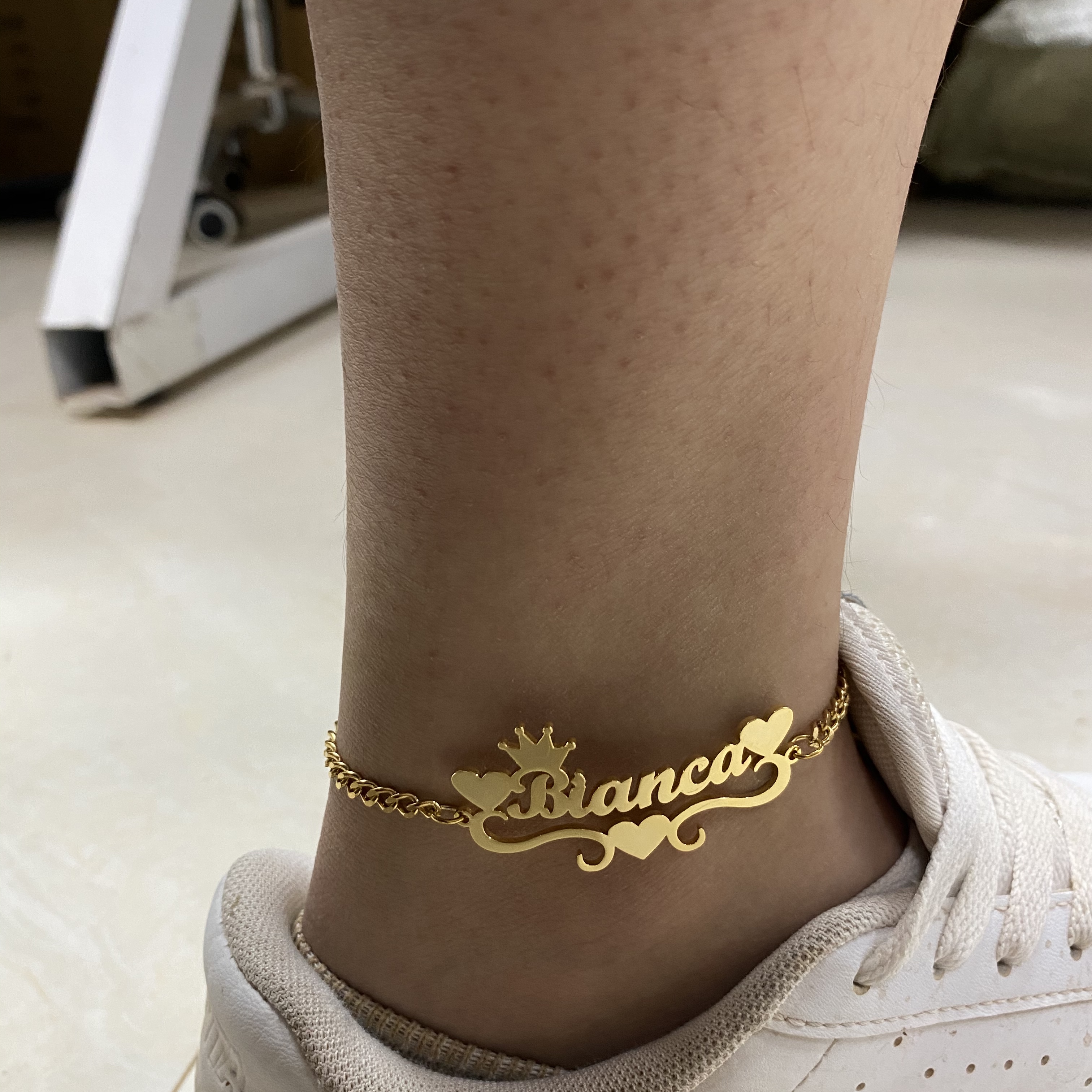 Stainless Steel Custom Name Anklets For Women Personalized Anklet with Heart Gold Silver Anklets Leg Foot Chain Jewelry Gifts