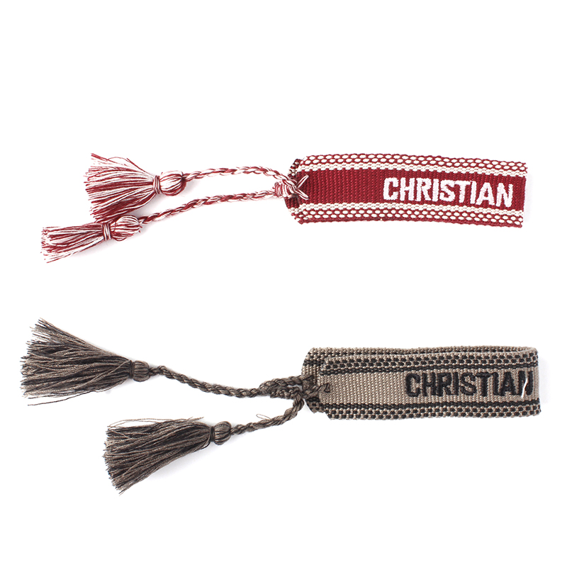 Handmade Embroidery CHRISTIN D Fabric Bracelet For Best Friend Gift J Tassel Bracelet Lover Couple Friendship Jewelry Wholesale