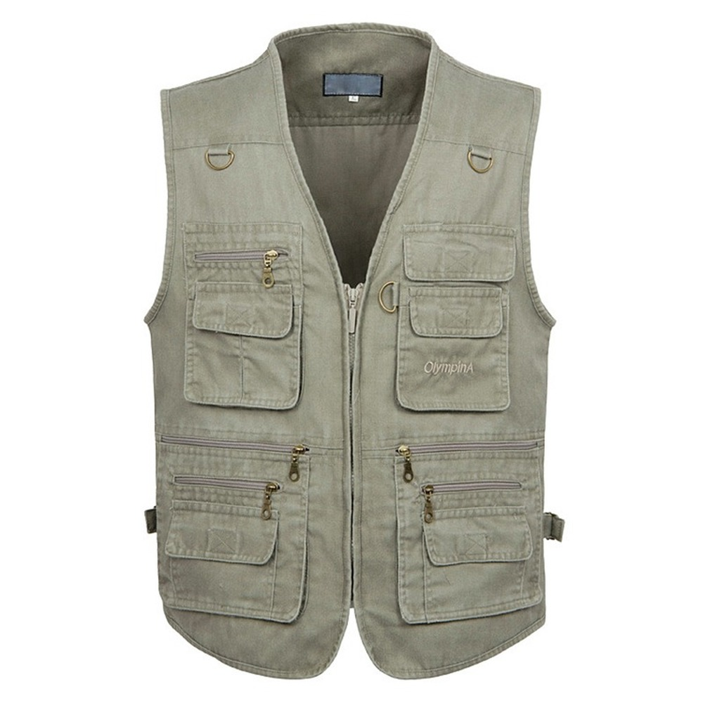 8XL 9XL 10XL Male Casual Summer Big Size Cotton Sleeveless Vest With Many 16 Pockets Men Multi Pocket Pograph Waistcoat