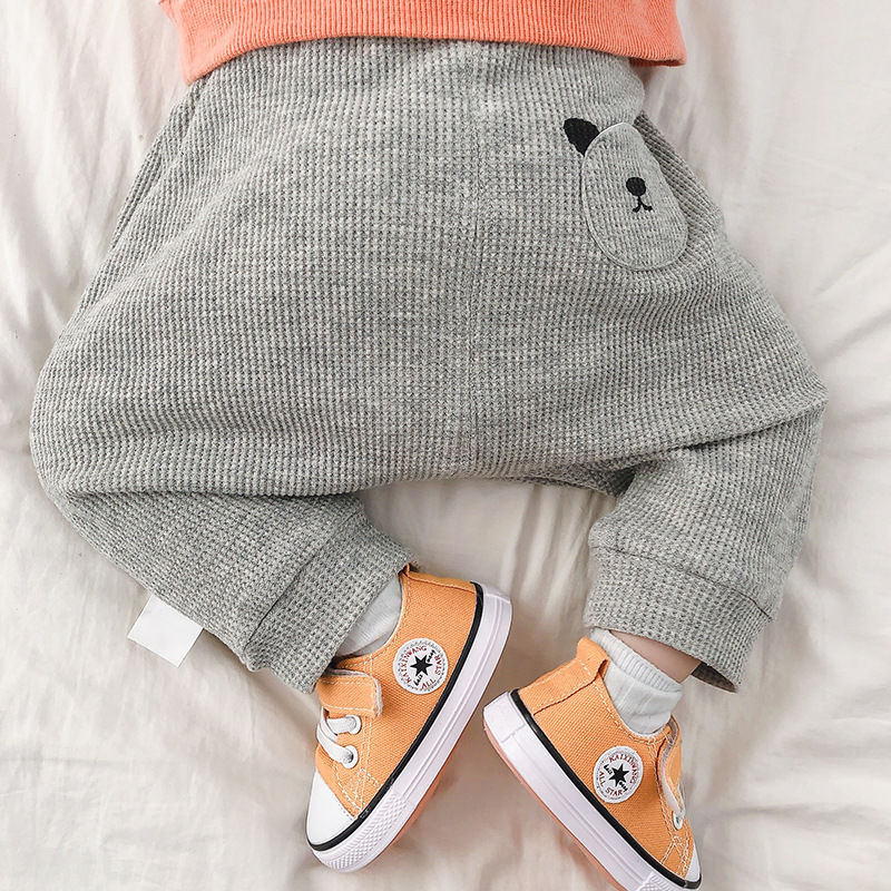 Spring Baby Girl boy Legging Cotton 0-4year Baby  Ribbed Leggings Striped Kids Pants Children Casual Trousers