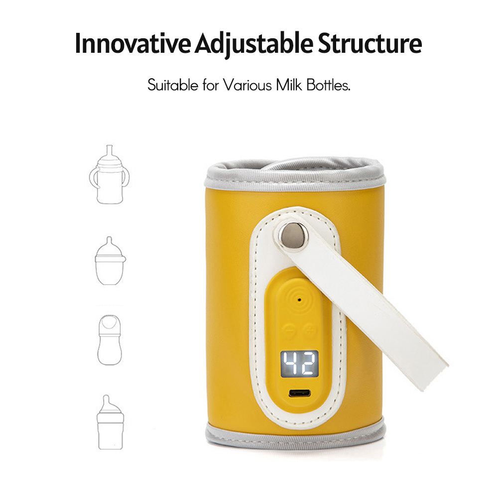  Baby Bottle Warmer Milk Heating Keeper with Constant Temperature Warming for Breastfeeding Night Feeding Daily Use Travel