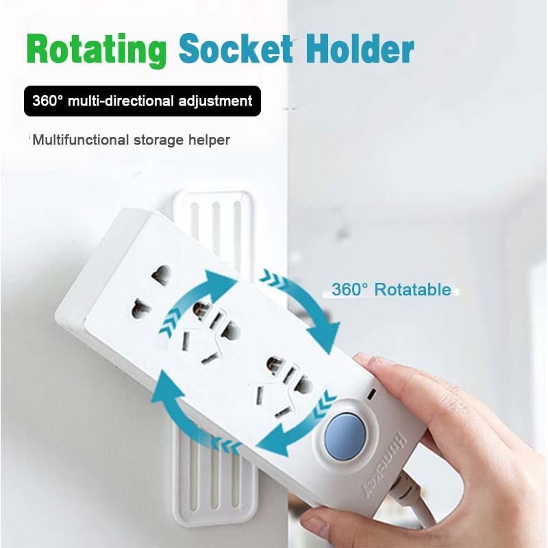 The whirling Self Adhesive Desktop Socket Holder Cable Manager Self Adhesive Power Board Holder Wall Mount Holder Storage Br