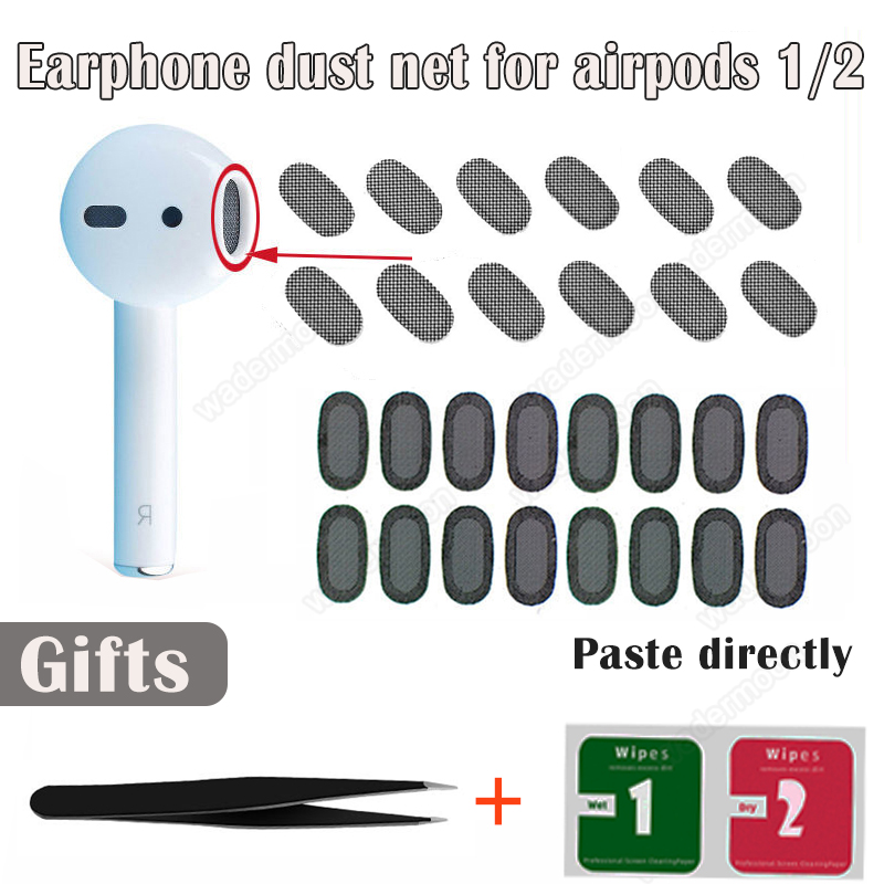 Replace Metal Earphone Dustproof Net Waterproof Filter Sound Outlet Antirust Sticker Earpiece Handset & Adhesive for Airpods 1 2