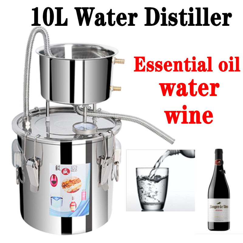 10L Water Distiller Wine Steamer Brewing Equipment Roasting Wine Machine Water Filter Wine y Essential Oil Brewing Kit