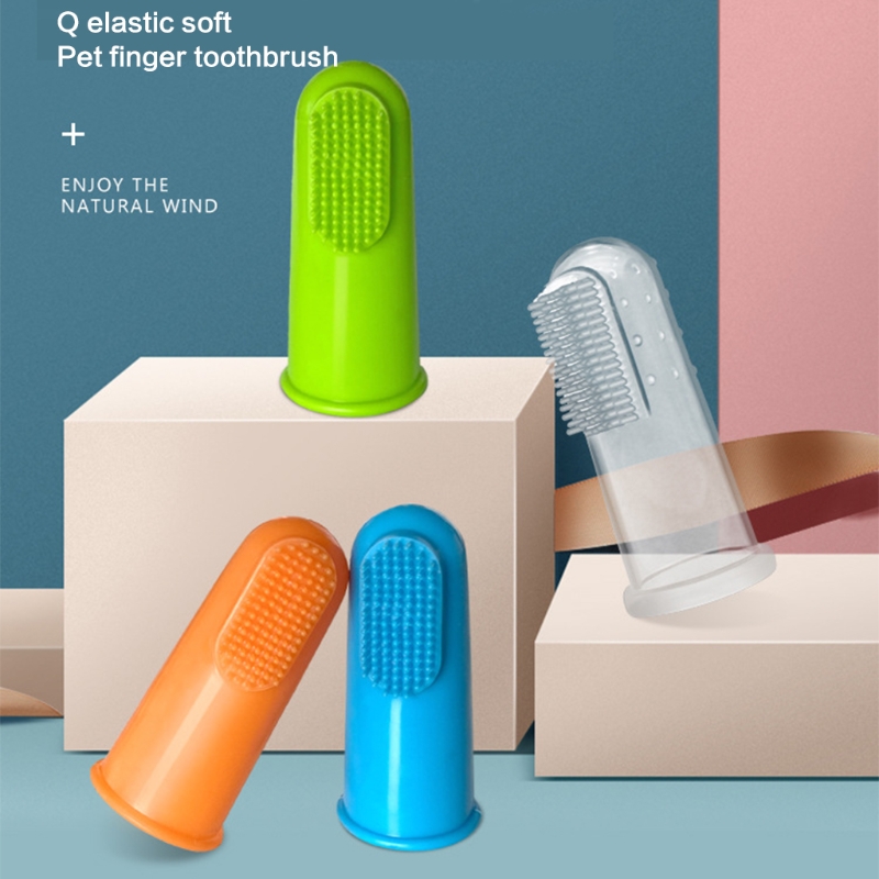 Dog Toothbrush Kit 2-Pack Ergonomic Design Bristles for Easy Teeth Cleaning High  Drop shipping