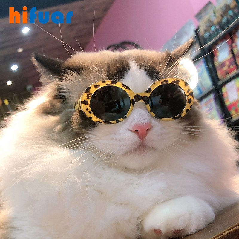 Cat Glasses Cool Pet Small Dog  Round Glasses Pet Product For Little Dog Cat Sunglasses For Pography Pet Accessories