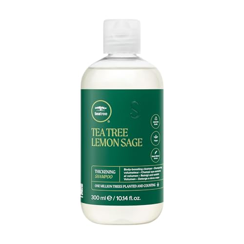 Tea Tree Lemon Sage Thickening Shampoo, Builds Body + Boosts Volume, For Fine Hair