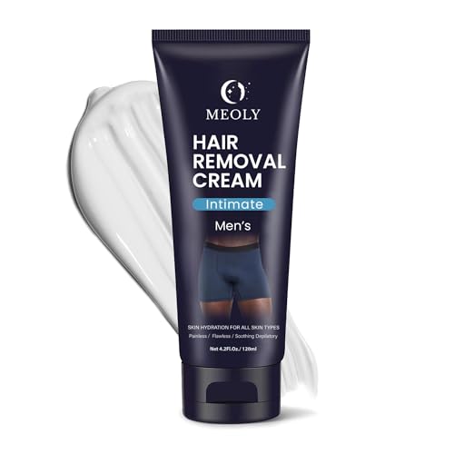 Intimate Hair Removal Cream For Men: Depilatory Cream for Unwanted Male Hair in Private Area - Effective & Painless Formula - Suitable For All Skin Types