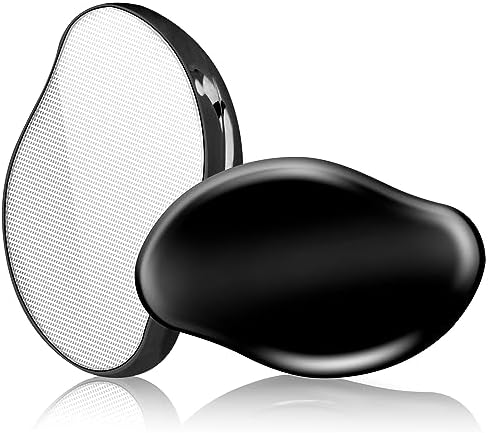 Crystal Hair Eraser for Women and Men, Reusable Crystal Hair Remover Magic Painless Exfoliation Hair Removal Tool, Magic Hair Eraser Device for Back Arms Legs (Black)