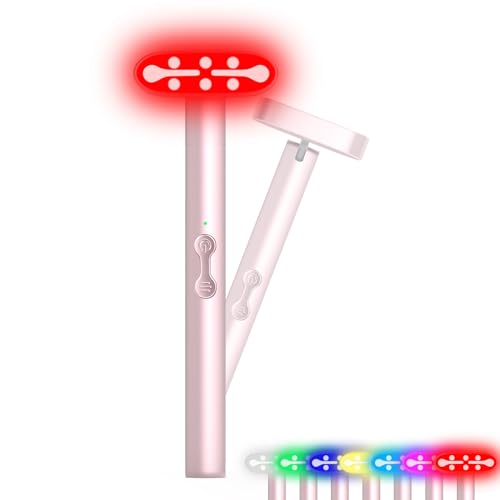Red Light Therapy Wand for Face, LED Facial Light Therapy for Skin Care at Home Blue Light Therapy Face Tool for Neck