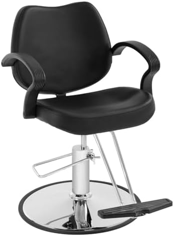 BestMassage Barber Chair,Hair Salon Chair,Styling Chair,Heavy Duty Hydraulic Pump Haircutting Chair,360 Degree Swivel Beauty Shampoo Chair Equipment,Height Adjustable for Women,Men's Haircut Chair