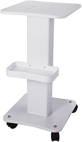 Noverlife Esthetician Trolley Cart with Wheels, Aluminum Salon Spa Beauty Machine Trolley Stand, Load 135Lbs, 3 Tier Beauty Rolling Cart Esthetician Machine Mobile Cart for Beauty Instrument Storage