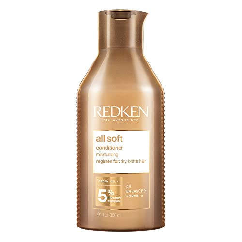 Redken All Soft Conditioner | Deeply Conditions and Hydrates | Softens, Smooths, and Adds Shine | Safe for Color-Treated Hair | Nourishing Shampoo for Dry Hair | With Argan Oil