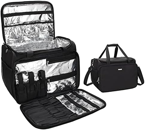 Professional Hairdressing Bag,Hairstylist Travel Bag,Cosmetics Beauty Hairdresser Bag with Shoulder Strap,Hair Makeup Salon Organizer Bag for Barber Insulation Material