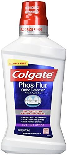 Colgate Phos-Flur Anti-Cavity Fluoride Rinse, Gushing Grape, 16.9 Fluid Ounce