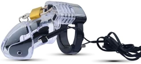 Male Cock Cage Lock Chastity Device Electrifiable Lightweight Adult Sex Toy for Man Penis Exercise Bondage Gear Accessories