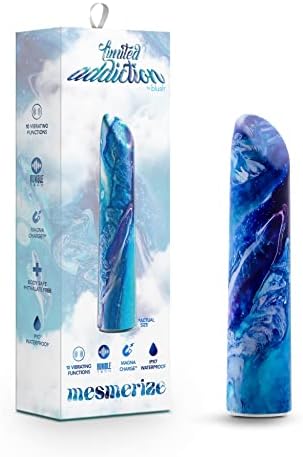 Blush Novelties Limited Addiction Mesmerize Power Vibe - 10 RumbleTech Powered Deep Rumbly Vibration Settings - Satin Smooth Texture - Rechargeable - IPX7 Waterproof - Clitoral Vibrator Sex Toy