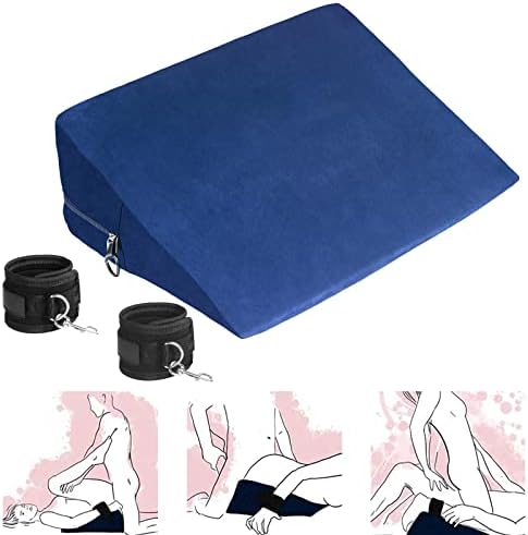 Sex Pillow BDSM Toys Restraints Bondage Handcuffs Suit Adults Sex Furniture Sex Triangular Ramps Cushion Sweetheart BDSM Sex Bondage Toys Deeper Position Sex Adult Game Posture Supporting