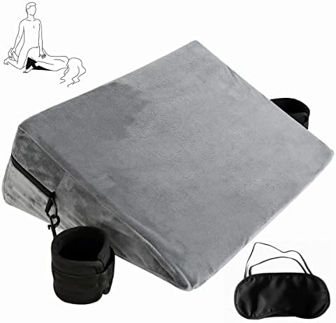 Sex Furniture Pillow Foam with Handcuffs Position Cushion Ramp Pillows Couples Toy Support Pillow