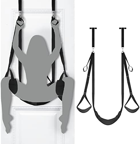 SEXY SLAVE Door Sex Swing with Seat, Adult Sex Toys Bondage Love Slings for Adult Couples with Adjustable Straps, Holds up to 300lbs