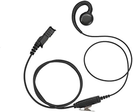 Two Way Radio Earpiece Compatible with Motorola XPR 3000 3000e 3300 3300e 3500 3500e Walkie Talkie [C-Ring] Headset with Mic PTT