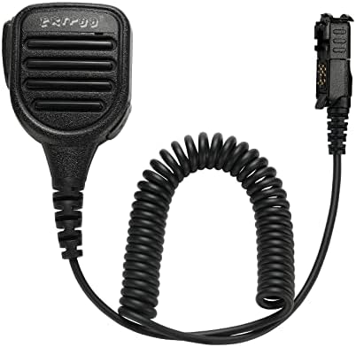 Shoulder Mic Speaker Compatible with Motorola XPR 3000 3000e 3300 3300e 3500 3500e Waterproof IP56 Two Way Radio Speaker Microphone with 3.5mm Jack (Black)