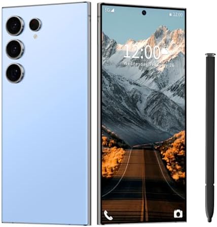 I23 Ultra Smartphone Unlocked Cell Phone,Built in Pen,Battery 6800mAh 6.8" HD Screen Unlocked Phone,Android 13 6+256GB with 128GB Memory Card, Face ID/Fingerprint Lock/GPS (Blue)