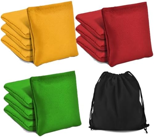TINDTOP Bean Bags for Tossing(3.9 * 3.9inch, 100g/3.5oz), Cornhole Outdoor Toss Gaming Colorful Canvas Bean Bags Carnival Games Kids Beanbags Throwing Games