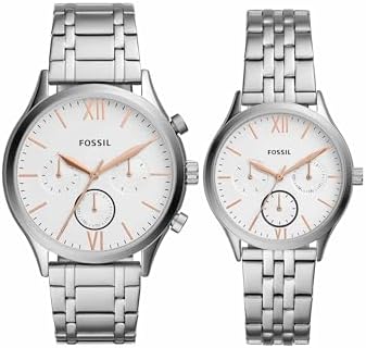 His and Her Fenmore Multifunction Stainless Steel Watch Gift Set