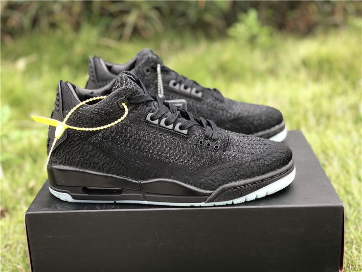 PK AIR JORDAN 3 FLYKNIT BLACK ANTHRACITE GLOW IN THE DARK