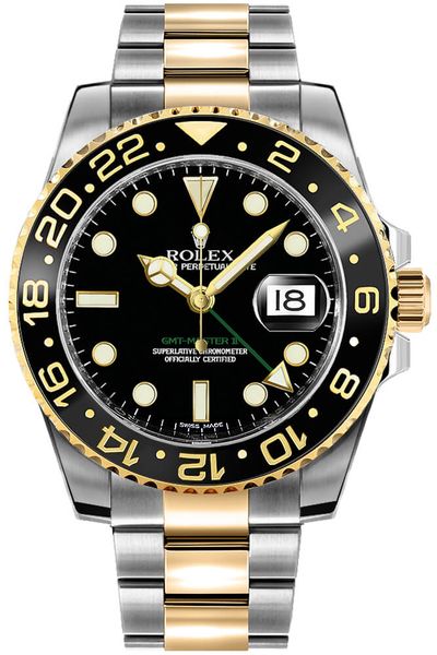 Rolex GMT-Master II Two Tone Black Dial Men’s Watch 116713LN